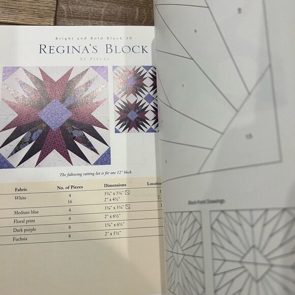 40 Bright & Bold Paper Pieced Blocks 12 inch designs Carol Doak Quilt Book - Picture 9 of 11